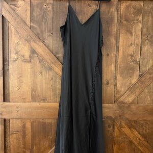 Banana Republic Black Maxi Dress with Button Detail